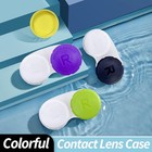 Contact Lens Cases 3 Pack Travel Storage Containers Blue Set