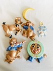 Vintage Hey Diddle Diddle 1950 s Irene Smith Nursery Rhyme Chalkware Wall Decor