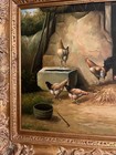 Vintage Oil Painting In Ornate Gilded Frame