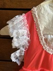 Vintage Homemade Pink   White Sleeveless Dress Little Girls Lace Sleeves Pageant