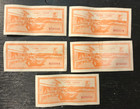 Lot Of 5 Coupon Money Champlain Canada Quebec 10 Cents  Boul Ormiere Vf