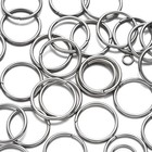 100-200pcs 4 5 6 78 9 10mm Stainless Steel Jump Rings Open Split Ring Connectors