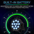 U king 4pcs 120w Rgbw 12led Par Can Light Built-in Battery 8ch Stage Dj Lighting