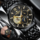 Luxury Men s Watch Business Stainless Steel Analog Quartz Waterproof Wristwatch