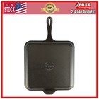 Lodge 11 Inch Square Cast Iron Griddle Pre Seasoned Skillet Pan