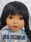 Sandy Dolls  little Blossom  Sitting Native American Indian Doll   Dream Catcher