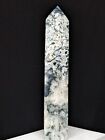 Moss Agate Tower Druzy Point Quartz Crystal Large Big Tall Gemstone