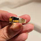 Vtg Native Amer Multistone  Sterling Signed Inlay Ring  Matching Bracelet 4 Sale
