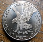 1 Troy Ounce  999 Fine Pure Titanium Walking Liberty Eagle Rounds 1 Oz Thick 