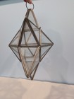 Beautiful Vintage 12  Moravian Star  Heavy Clear Glass  Lantern Only  no Light 