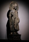 42  Old Chinese Bluestone Stone Carved Gandhara Art Buddha Statue