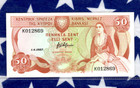 E Banknotes Of All Nations Cyprus 1987  50 Cent P-52a 1 Unc K012869