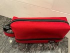 New - Tumi Zippered Small Kit - 4   x7    Pouch - Cosmetic Bag - Red With Black