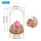 5pcs Cloche Glass Dome Glass Bell Jar Display Case With Cork Base 2 32x3 94inch