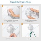Suction Hooks 2 Packs  Clear Powerful Push And Lock Vacuum Suction Cup  2 Pcs