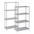 Zoro Select 1pgg5 Wire Shelving Unit  24 d X 24 w X 74 h  4 Shelves  Chrome 