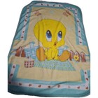 Vintage Baby Looney Tunes Plush Crib Infant Blanket Tweety Bird  2001