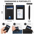 Slim Minimalist Leather Wallet Rfid Blocking Front Pocket Credit Card Holder