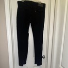 Levi   s Men   s Black Dark Wash Denim Jeans Slim Fit Skinny Mid Rise 5-pocket 34 30