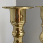 Vintage Pair Of Brass Candlesticks Matching 5 5  Made In India