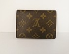 Auth Vintage Louis Vuitton Monogram Bi-fold Id Card Case Holder