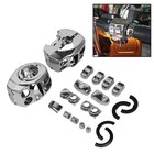 Chrome Handlebar Control Switch Housing Cap Button For Harley Road King 2014-23