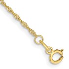 10k Yellow Gold 1 1mm Singapore Chain 7-22  Necklace Bracelet Anklet Solid Gold