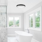 Led Flush Mount Ceiling Light Fixture 10 15 In  Matte Black Round Dimmable