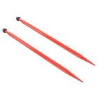 2pcs For Tractor Loader Steel 49  Square Hay Bale Spear Quick Attach Spike Fork