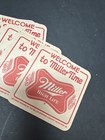 Lot Of 30 Vintage    welcome To Miller Time    Beer Cardboard Coasters