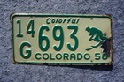 1958 Colorado Winter Skier License Plate