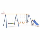 Swing Sets For Backyard With Kids Slide Outdoor Heavy-duty Metal Playset Slide