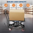 Industrial Hydraulic Lift Table Cart 500 Lb Heavy Duty Single Scissor Platform