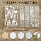 12-pack Stencils For Crafts Painting Reusable - Mixed Media Painting Stencil Kit