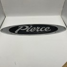 Pierce Fire Truck Engine Emblem From Appleton  Wi Chrome Black 15    X 3 5 8    Htf