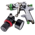 2 5mm Tip Hvlp Paint Air Spray Gun Kit Gravity Feed Car Primer Gauge Protable