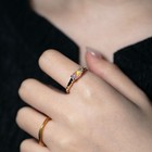 Minimalist Mexican Fire Opal Engagement Ring 14k Yellow Gold