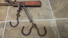 Vintage Cast Iron Slide Balance Meat  Grain Farm Scale 20 5  Long 4 Hooks