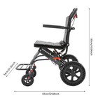 Lightweight Foldable Travel Wheelchair With Carry Bag 100kg Capacity Black