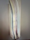 Elegant Mid Century Danish Modern Style Walnut Brass   Fiberglass Table Lamp 25 