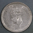 British India 1944 L    Silver Half  Rupee Wwii Era   Geore Vi  99     Shipping