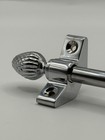 Set Of 13   Stair Carpet Rods   Pine Finial - Chrome   Runners Up To 70cm