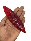 5 5-6    Red Carnelian Glass Spearhead handmade Leaf Point Arrowhead flint Knapped