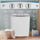 Mini Wash Machine Compact Twin Tub 13lbs Top Load Washer Spin Cycle Dryer
