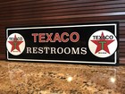 Texaco Restroom Gas Gasoline Advertising Sign