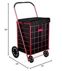 Folding Grocery Basket Cart Shopping Wheel Large Utility Laundry18 x15 x24  bag 
