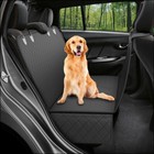 Seat Cover Rear Back Car Pet Dog Travel Waterproof Bench Protector Luxury -black
