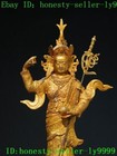 Tibetan Buddhism Seat Bronze Gilt Guru Rinpoche Padmasambhava Buddha Statue