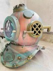 Vintage 18 Inch Diving Helmet Us Navy Mark V Original Antique Divers Helmet