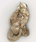 Fantasy Dragon 9 h Figurine Statue Gothic Medieval Decor Resin Stone Look